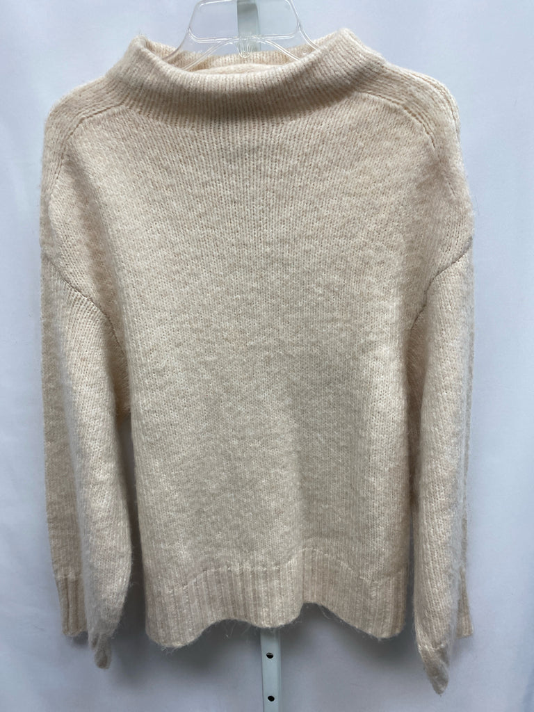 Express Size Medium Cream Long Sleeve Sweater