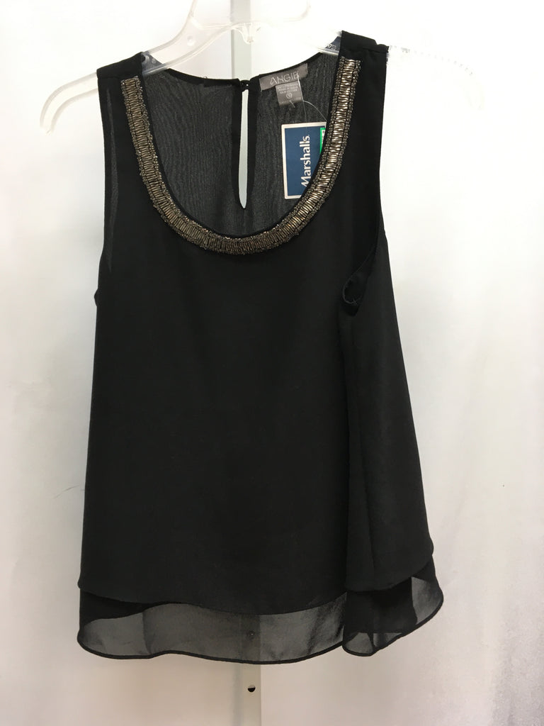Angie Size Small Black Sleeveless Top