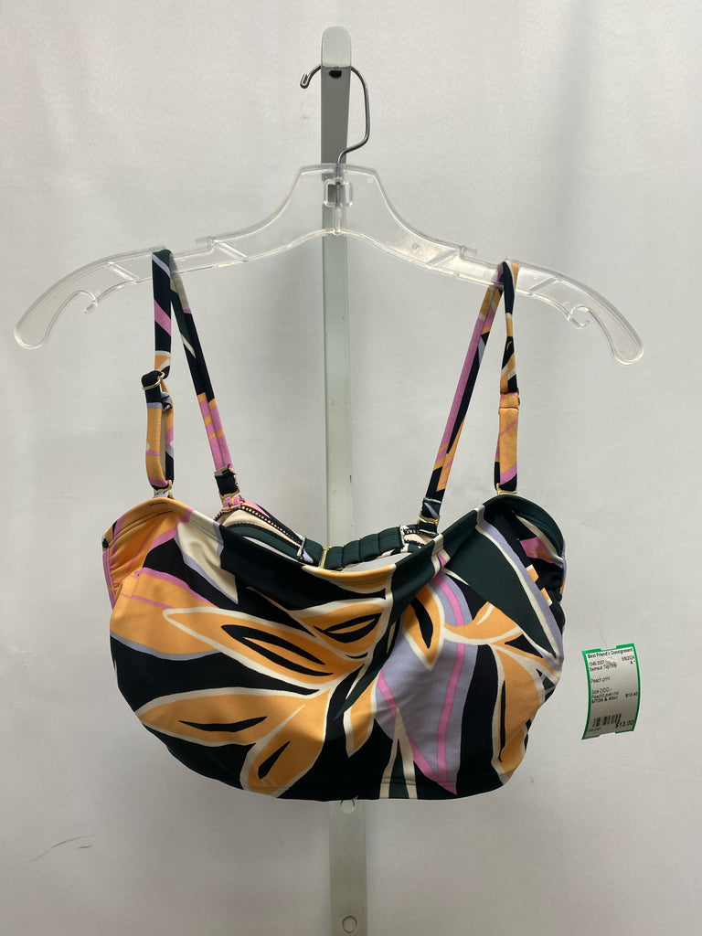 Peach print Swimsuit Top Only
