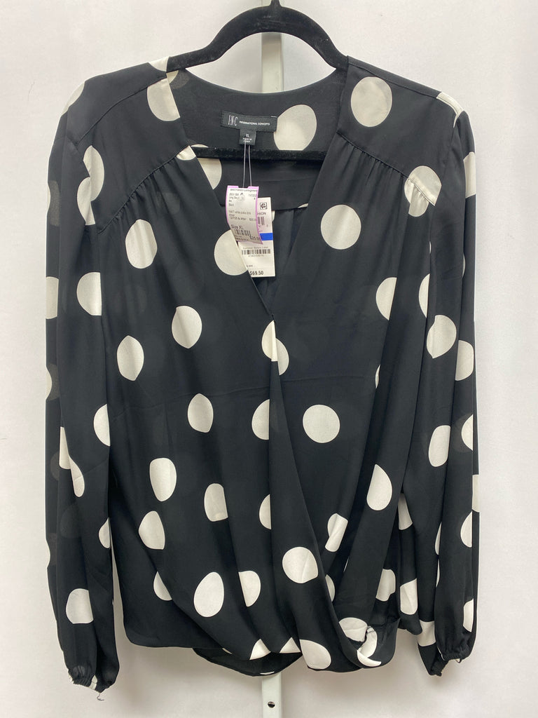 Inc Size XL Black Long Sleeve Top