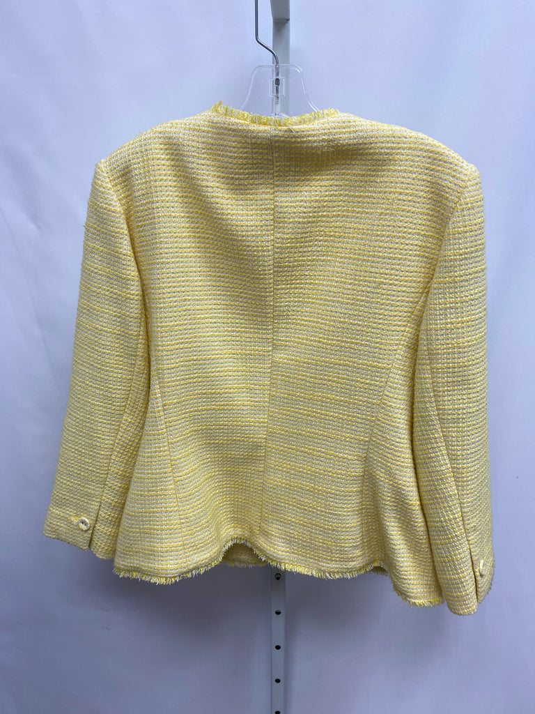 Banana Republic Size 10 Yellow/White Jacket/Top