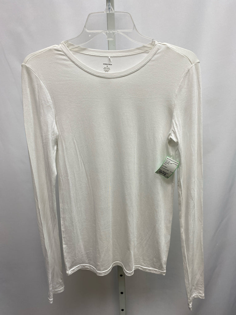 Nordstrom White Size Medium Long Sleeve Top