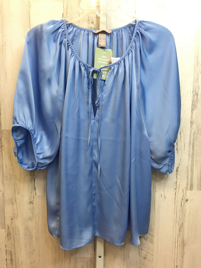 H&M Size Large Blue 3/4 Sleeve Top