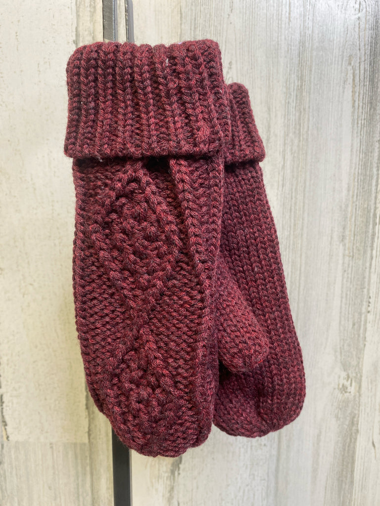 Burgundy Mittens