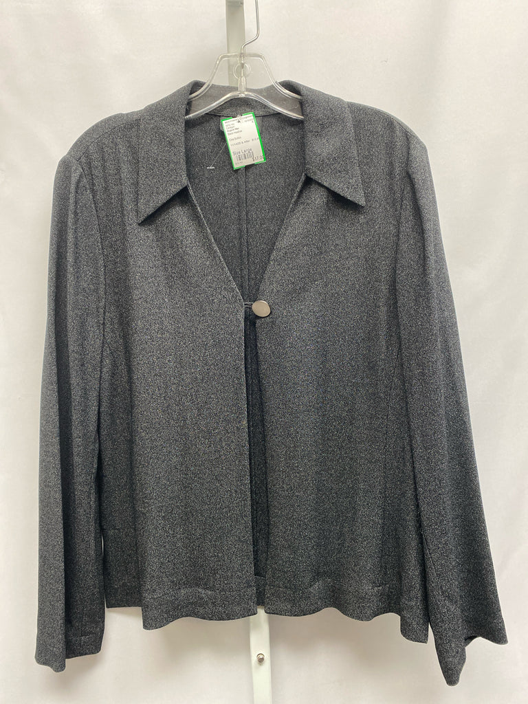 August Max Size Large Black Heather Cardigan