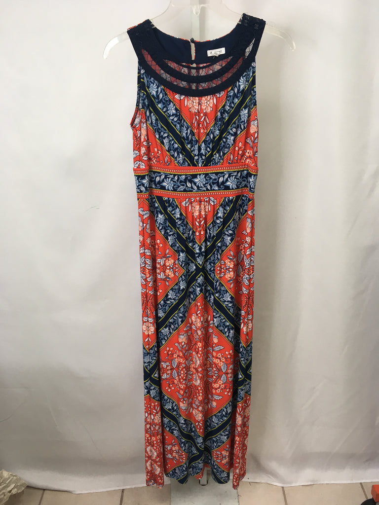 Size Small Westport Navy/Red Maxi Dress