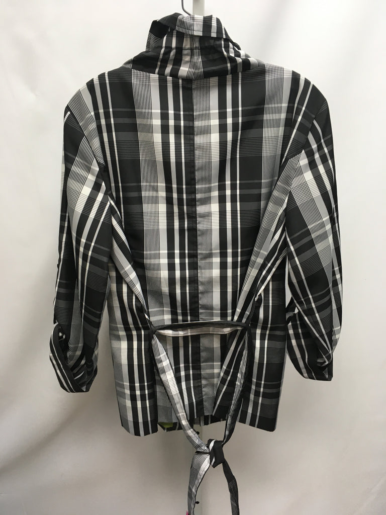 Size 12 Puli Black Plaid Jacket/Outerwear