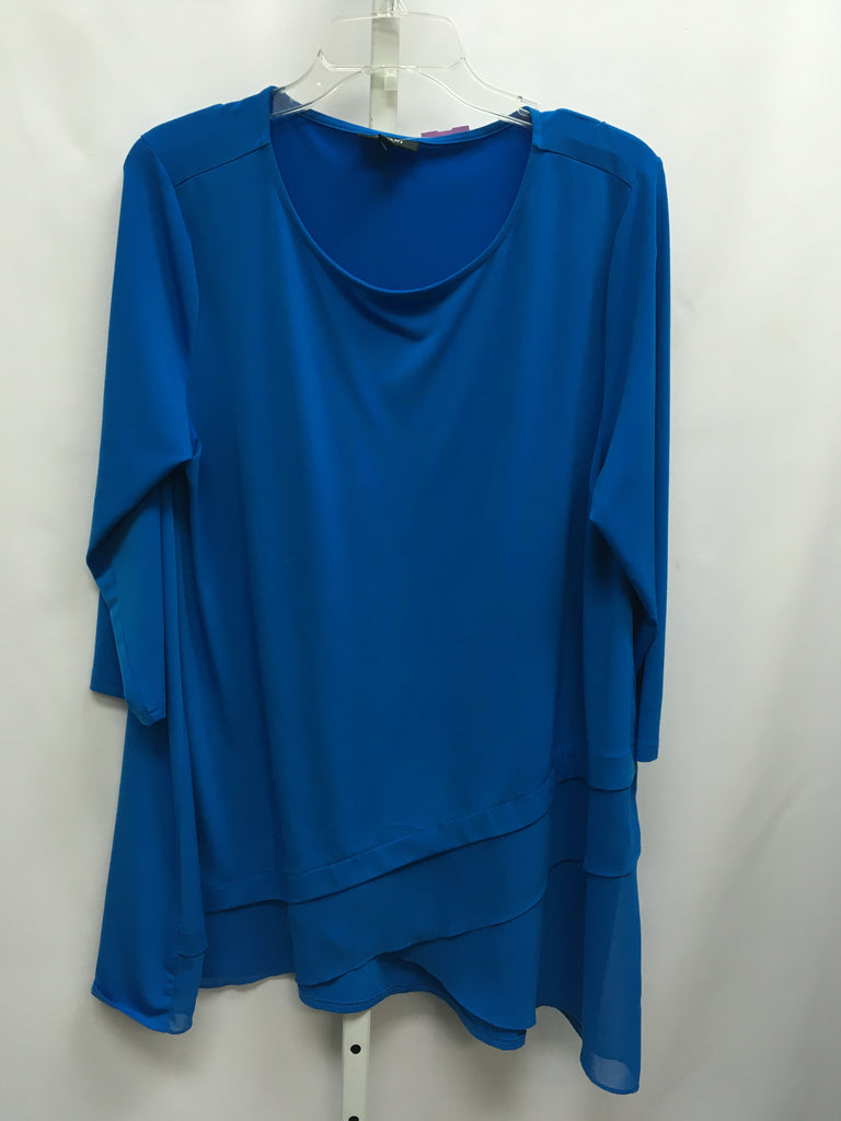 Alfani Size Large Blue 3/4 Sleeve Top