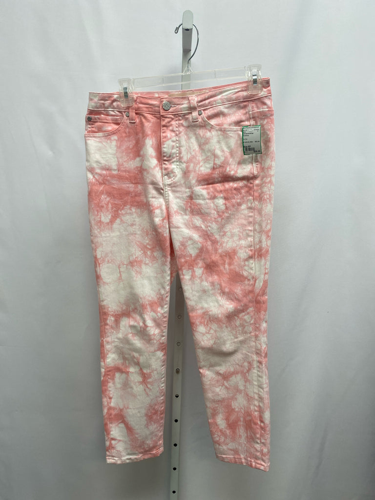 Soft Surroundings Size 6P Pink/White Jeans