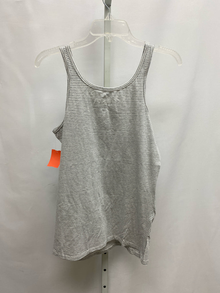 SO Size XL Gray/White Sleeveless Top