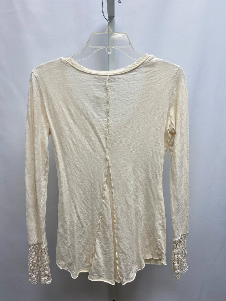 Size Small Cream Anthropologie Long Sleeve Top