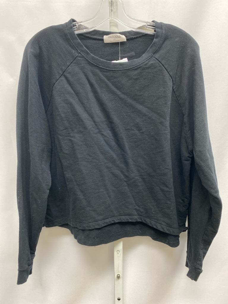 Zenana Size XL Black Long Sleeve Top