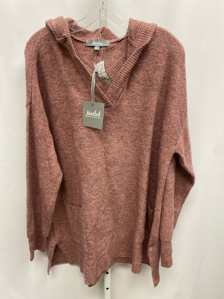 Marled Size 1X Rose Long Sleeve Sweater