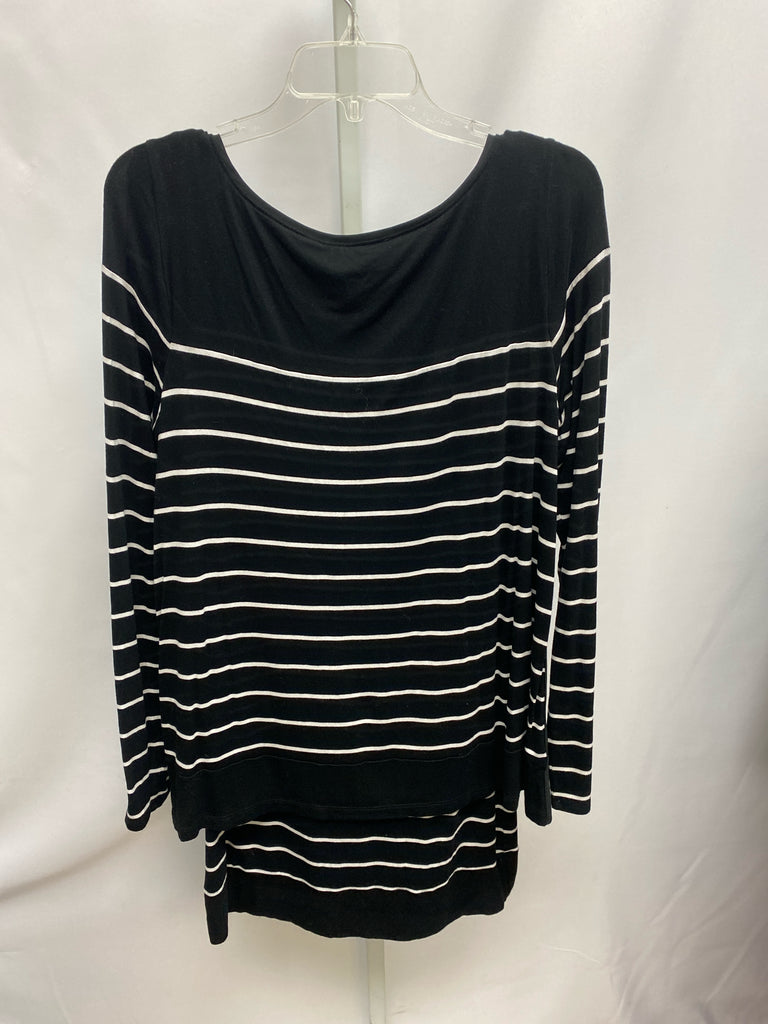 Size Large WHBM Black/White Long Sleeve Dress