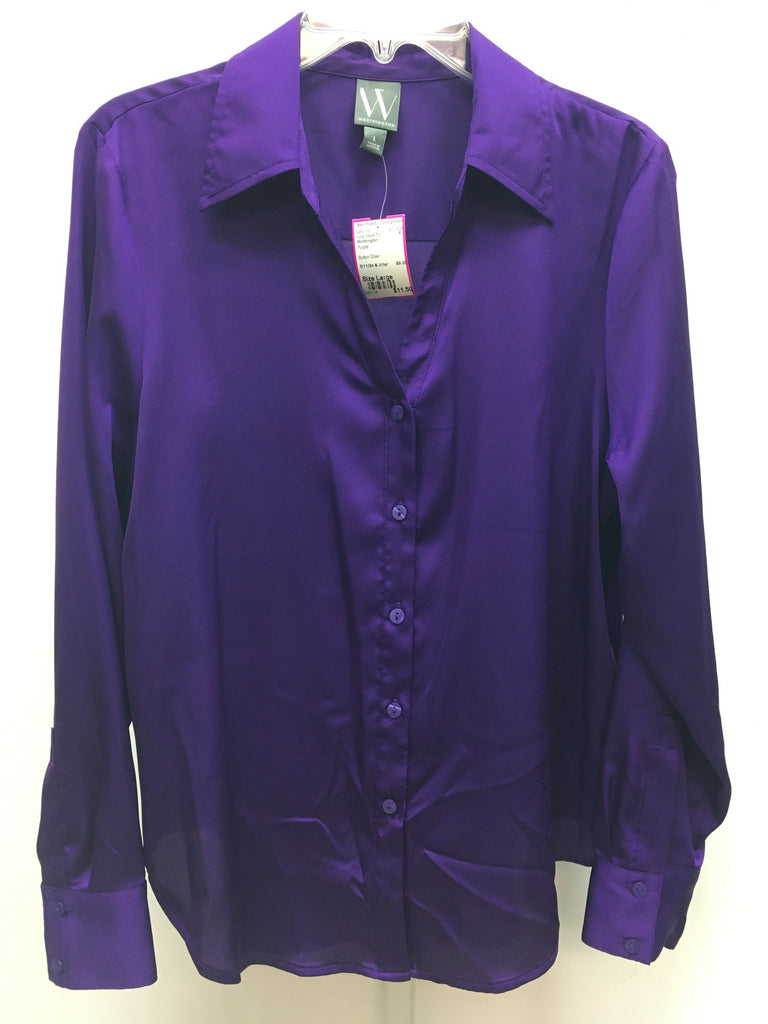 Worthington Size Large Purple Long Sleeve Top