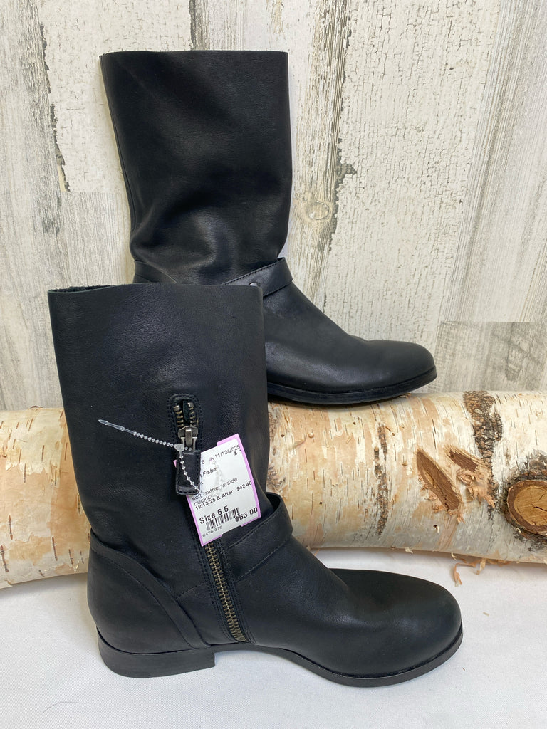 Eileen Fisher Size 6.5 Black Boots