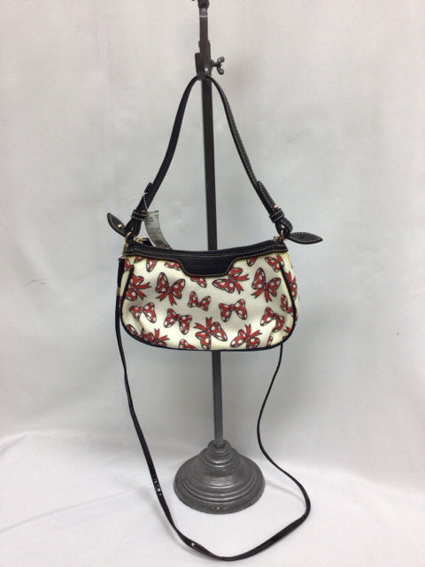Dooney & Bourke White/Red Designer Handbag