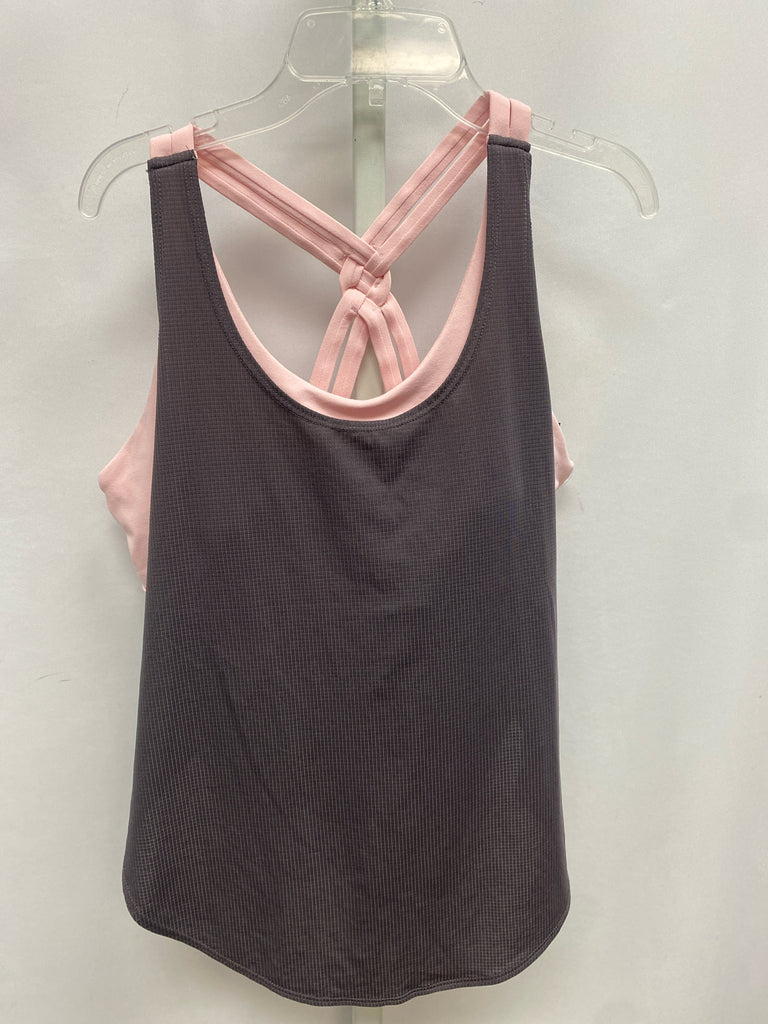 Fabletics Size Large Pink/Gray Athletic Top