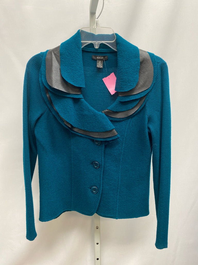 Alfani Size Medium Teal Cardigan