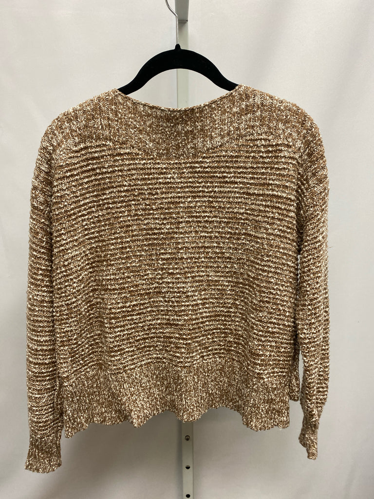 madewell Size XXS Brown/White Long Sleeve Sweater