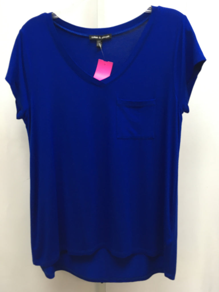 Cable & Gauge Size Large Blue Short Sleeve Top