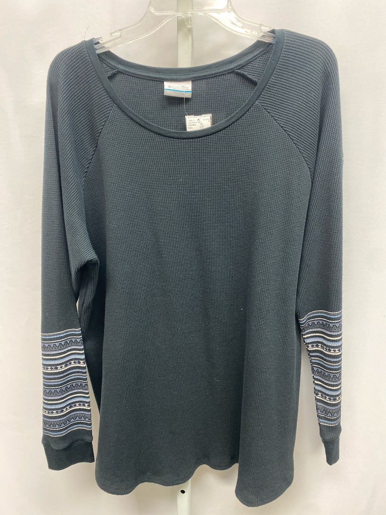 Columbia Size 2X Black Long Sleeve Top
