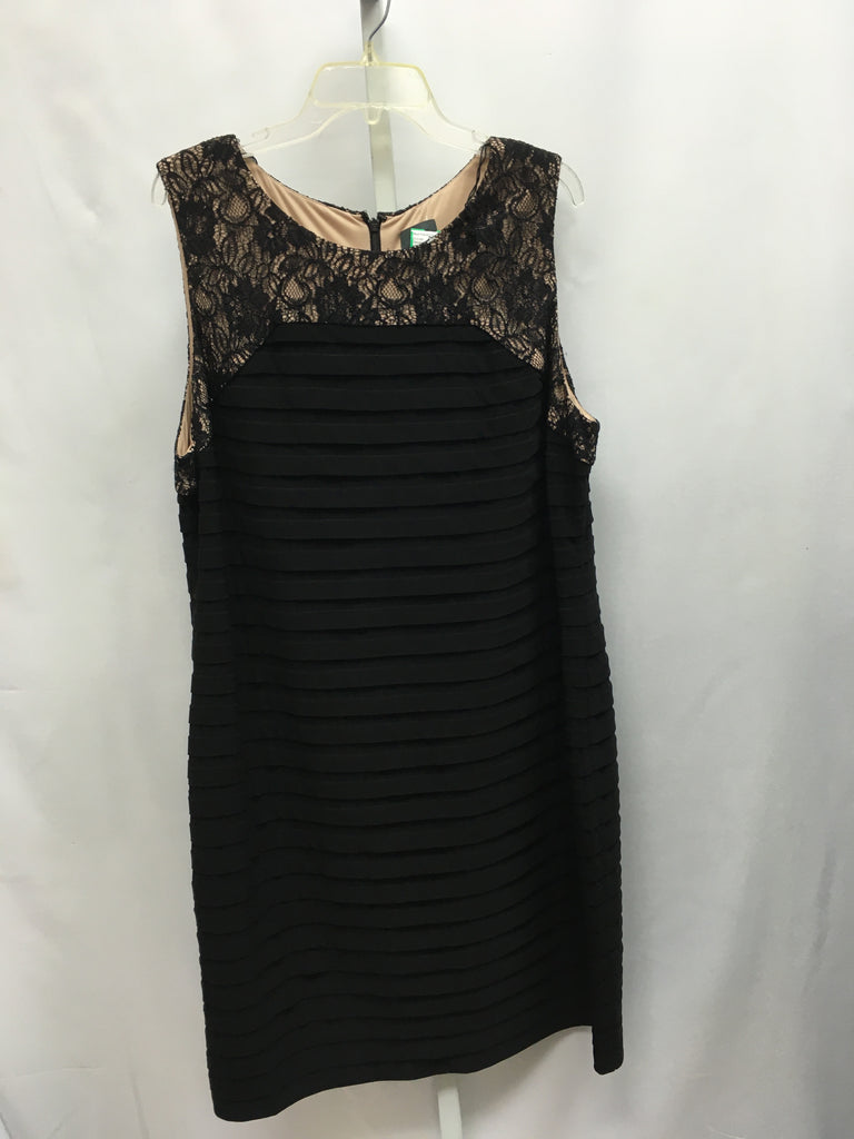 adrianna papell Size 20W Black Lace Sleeveless Dress
