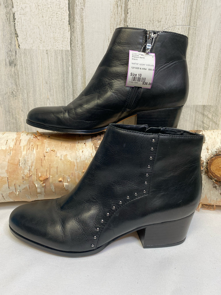 Franco Sarto Size 10 Black Booties