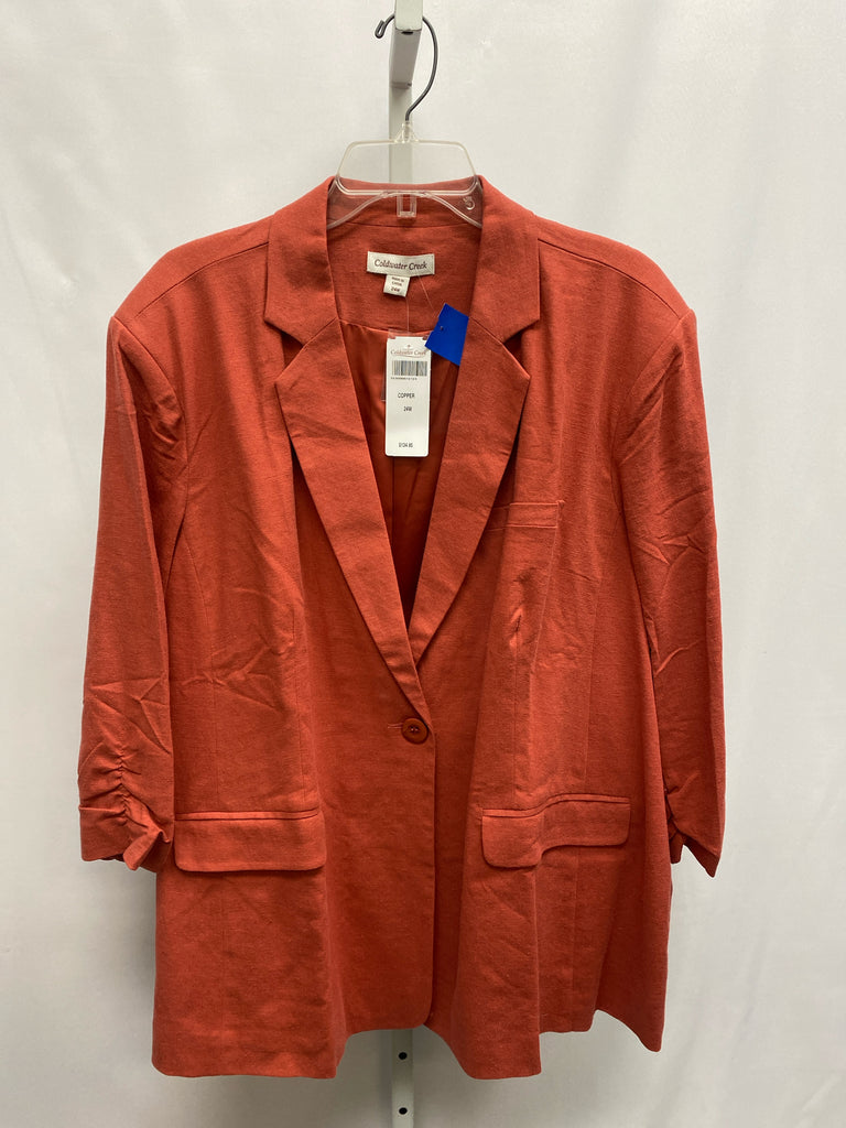 Coldwater Creek Size 24W Copper Blazer