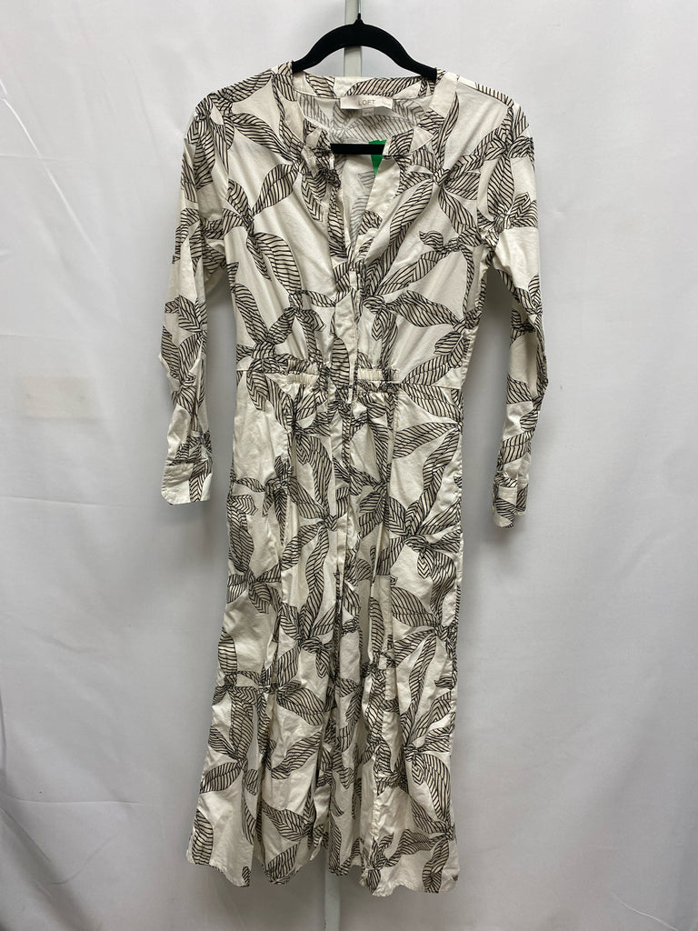 LOFT Size XSP Cream Print Maxi Dress – Best Friends Consignment