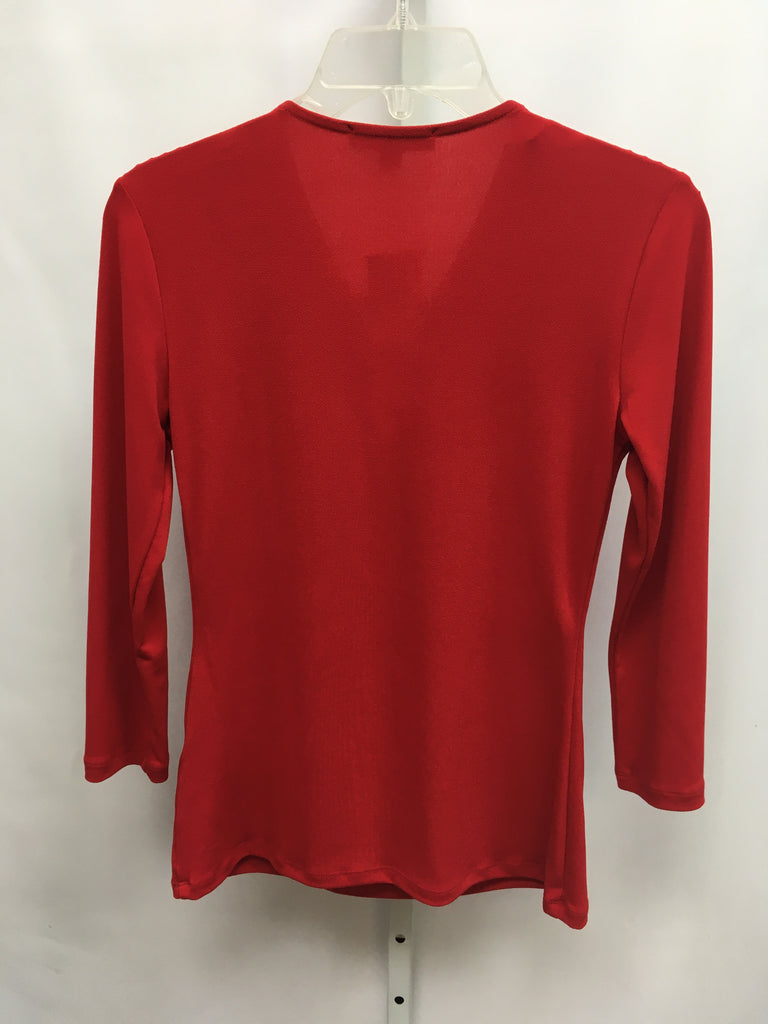 Inc Size XS Red 3/4 Sleeve Top