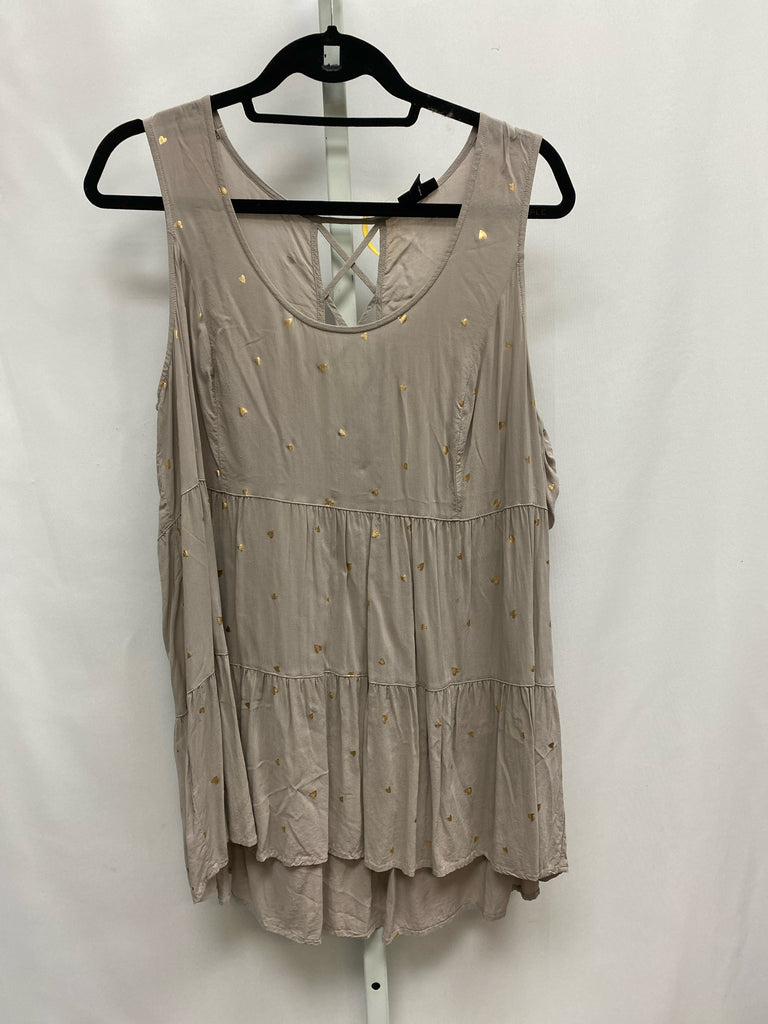 Torrid Size 1X Gray Print Sleeveless Top