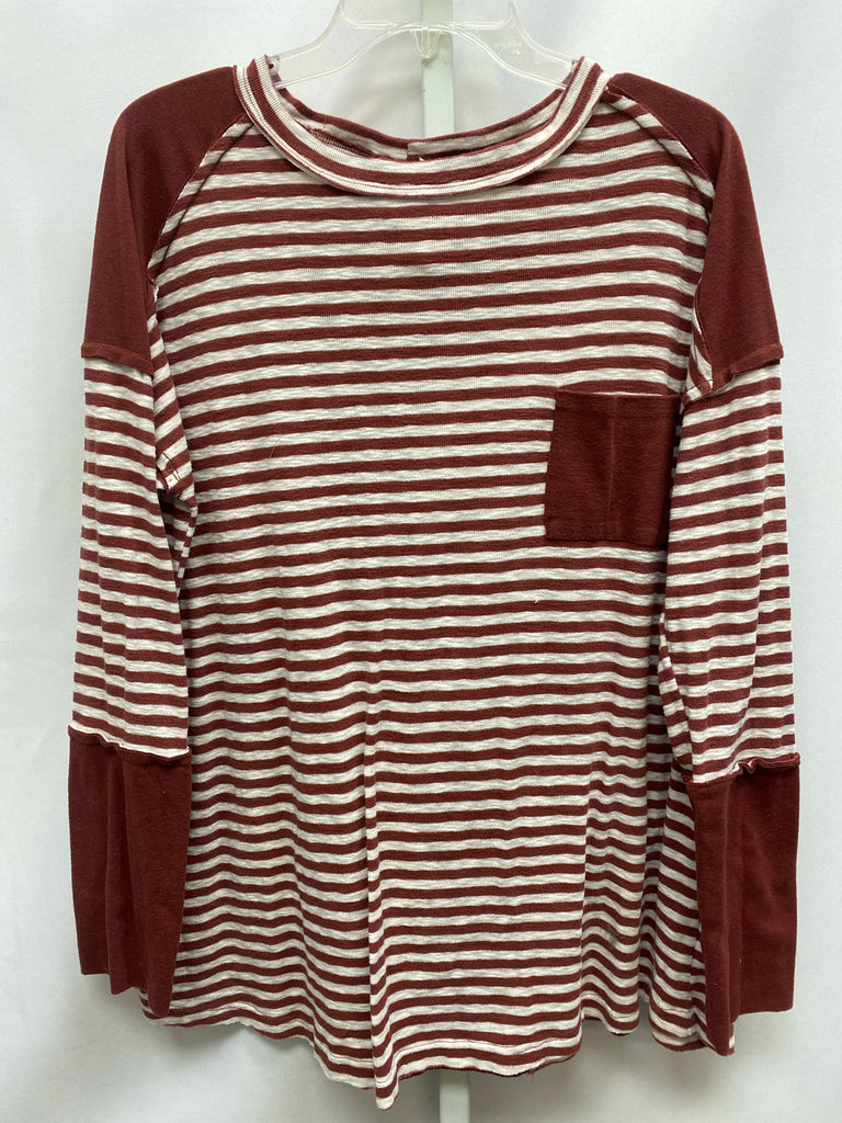 easel Size Large Rust Stripe Long Sleeve Top