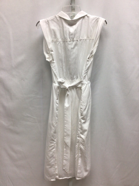 Size 12 Banana Republic White Short Sleeve Dress