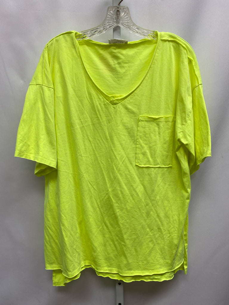 Zenana Size XL Yellow Short Sleeve Top