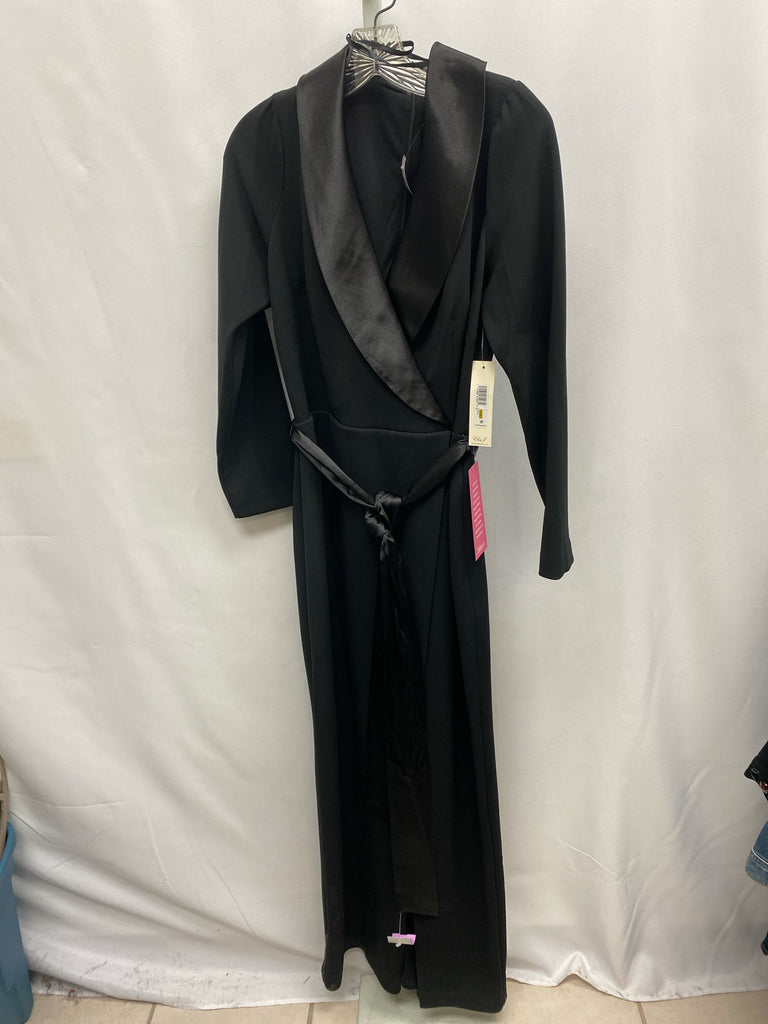 Size 14 Eliza J Black Long Sleeve Dress