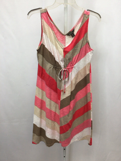 Size SP Tommy Bahama Pink/Tan Sleeveless Dress