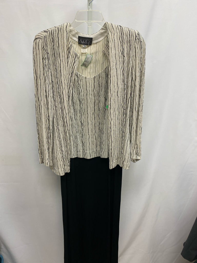 Size 18 Alex Evenings Cream/Black Special Occasion