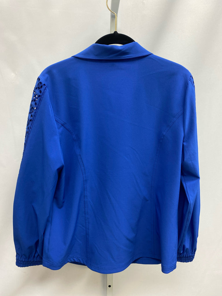 Size Chico's 1 (Medium) Chico's Blue Jacket/Outerwear