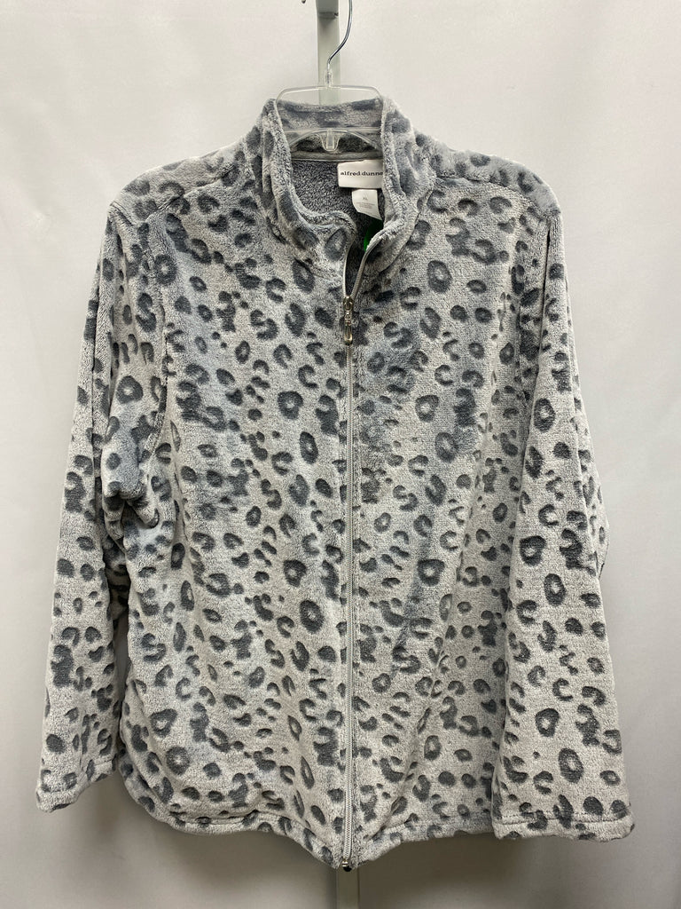 Alfred Dunner Size XL Gray Animal Jacket/Outerwear