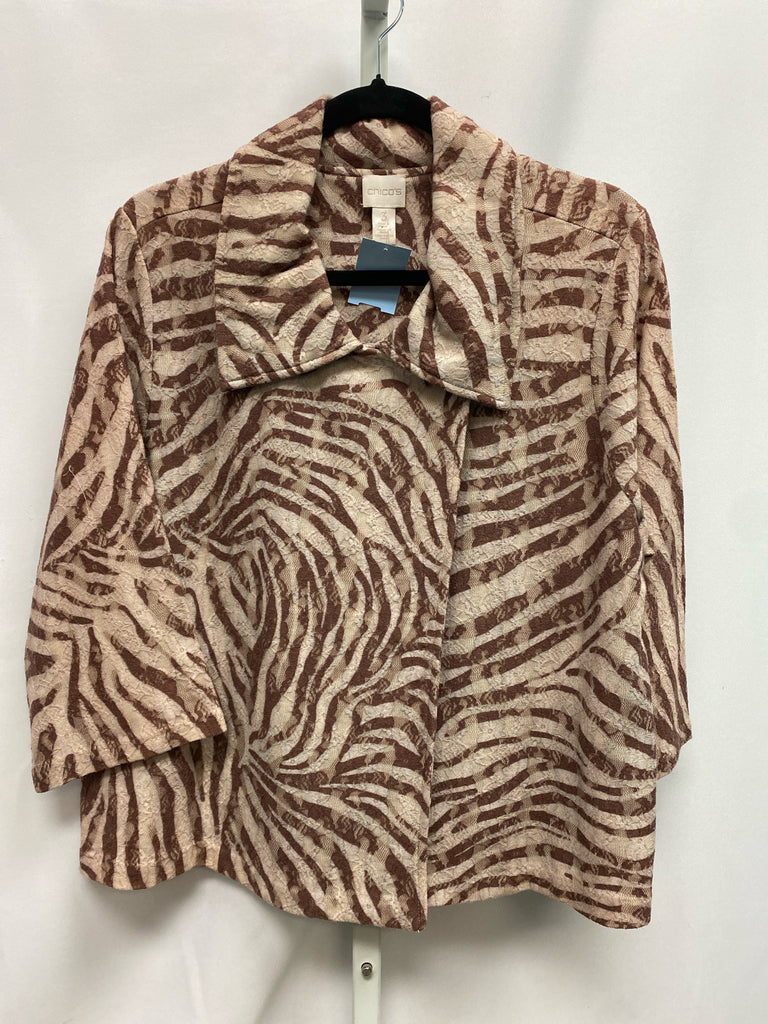 Chico's Size Chico's 3 (X-large) Brown/Tan Jacket/Top