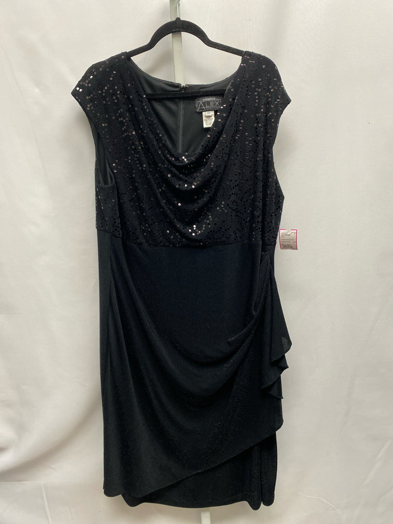 Alex Evenings Size 20W Black Sleeveless Dress