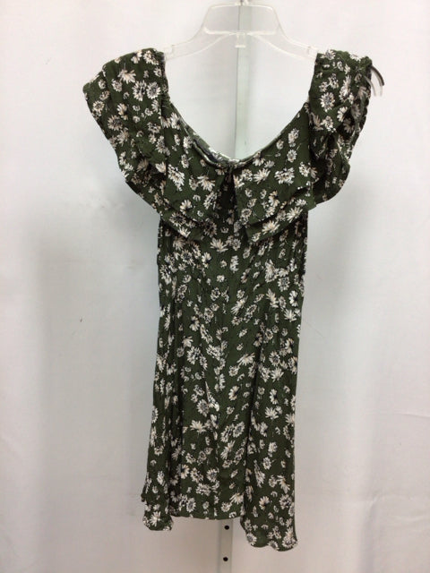Size Small Forever 21 Green Floral Junior Dress