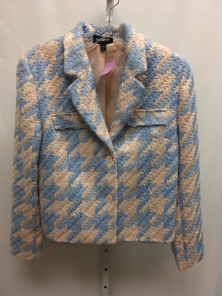 Express Size Small Blue/Cream Jacket/Top