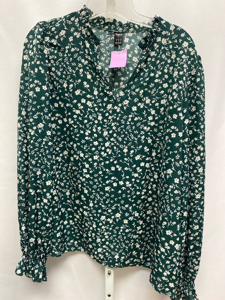 Shein Size XL Forest Green Long Sleeve Top