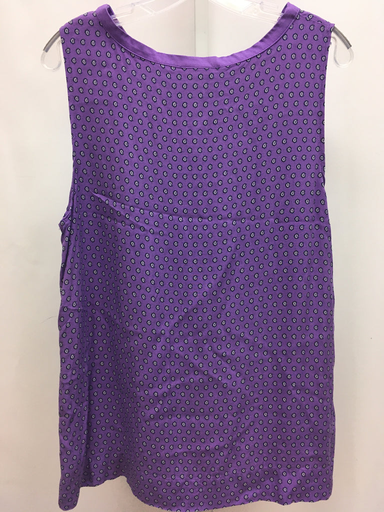 Liz Claiborne Size Large Purple Print Sleeveless Top