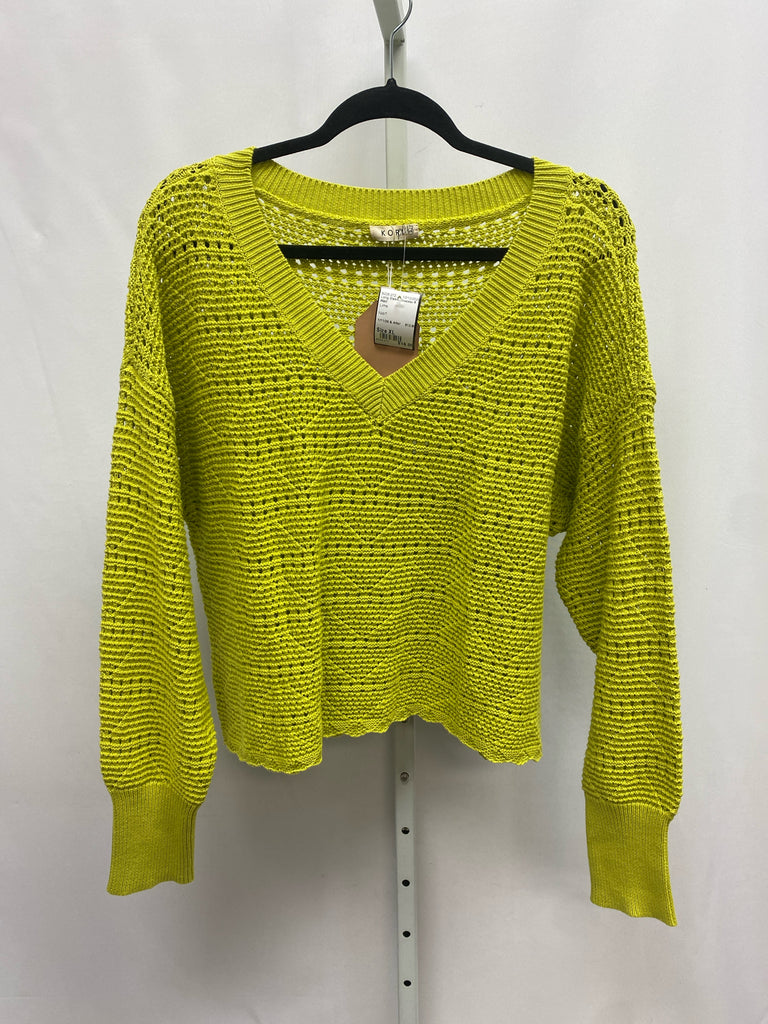 Kori Size XL Lime Long Sleeve Sweater