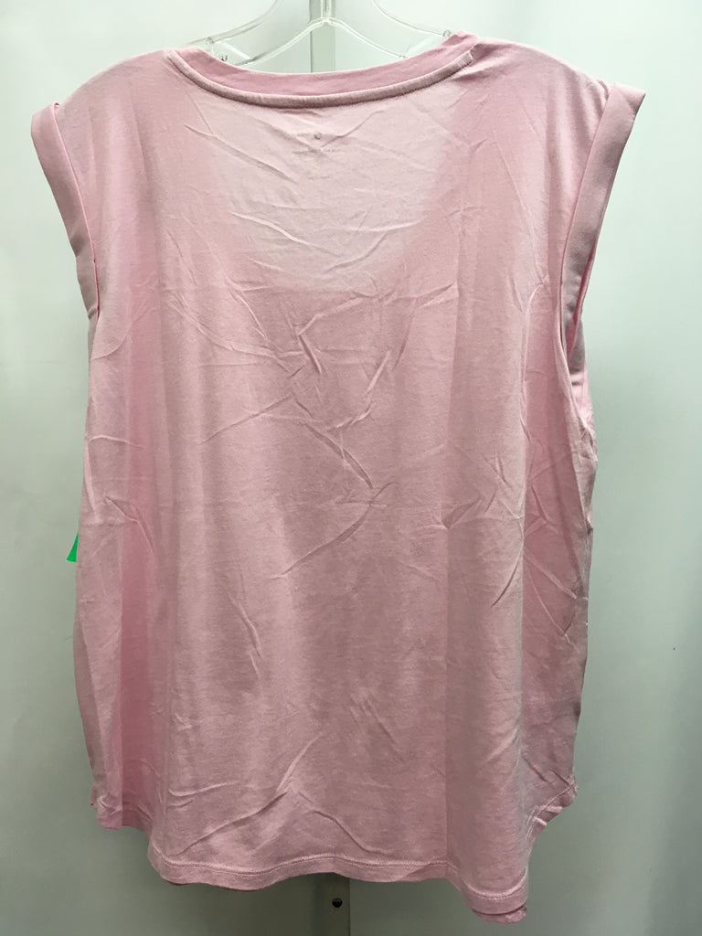 lou & grey Size Large Pink Short Sleeve Top