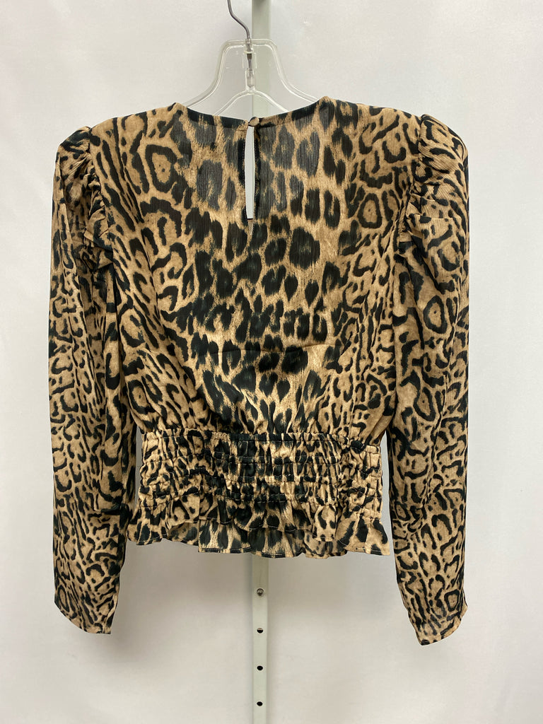 Express Size Small Animal Print Long Sleeve Top