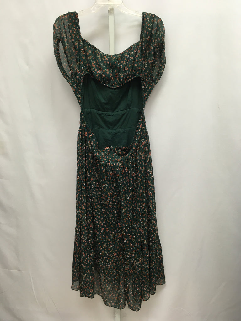 Altar'd State Size Large Green Floral Short Sleeve Dress – Best Friends Consignment